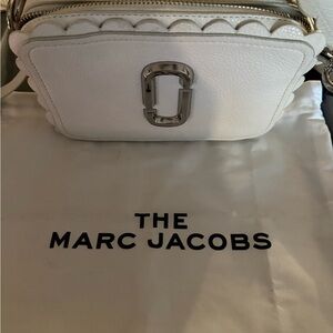 Marc Jacobs White Crossbody Bag with Silver Accents